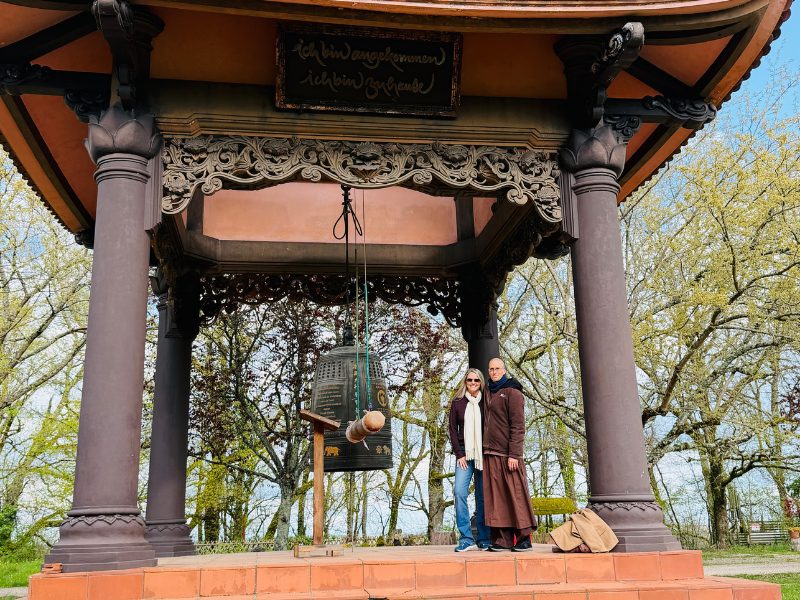 4 ((Monastery) Plum Village bell, Mikey and I